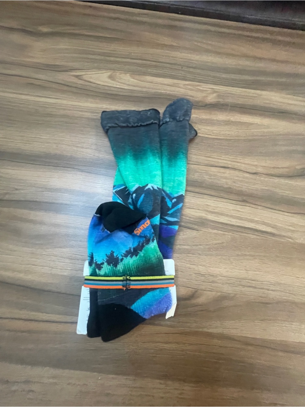 SmartWool Women's Ski Compression Print Over The Calf Socks M - Picture 4 of 5